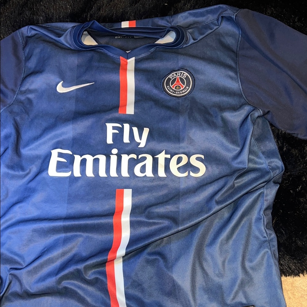 2014 David Luiz Paris St Germaine Home Soccer Jersey with Nike Authenticity tag